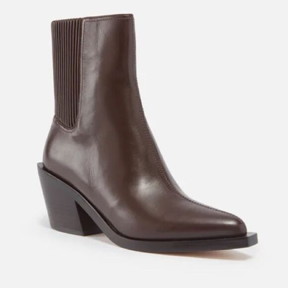 Coach Prestyn Leather Boots Maple 5 NWT IN BOX - Picture 2 of 12